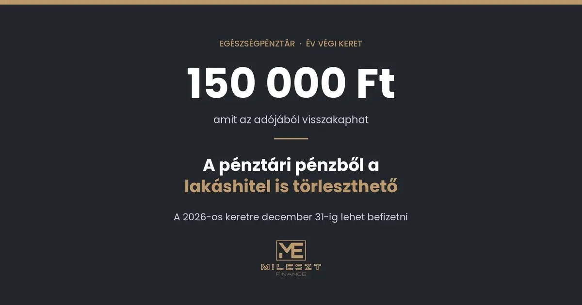 Egészségpénztár: a lakáshitelét is törlesztheti belőle